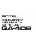 Сервисная инструкция Rotel QA-40B