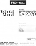 Сервисная инструкция Rotel RA-2020