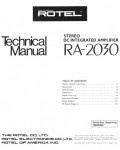 Сервисная инструкция Rotel RA-2030