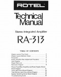 Сервисная инструкция Rotel RA-313