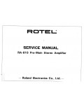 Сервисная инструкция Rotel RA-610
