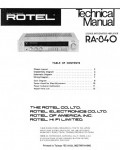 Сервисная инструкция Rotel RA-840