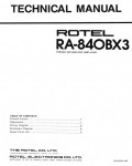 Сервисная инструкция Rotel RA-840BX3