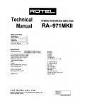 Сервисная инструкция Rotel RA-971MKII