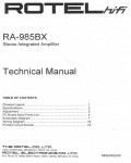 Сервисная инструкция Rotel RA-985BX