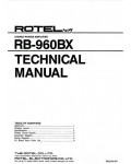 Сервисная инструкция Rotel RB-960BX