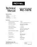 Сервисная инструкция Rotel RC-1070