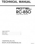 Сервисная инструкция Rotel RC-850