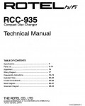 Сервисная инструкция Rotel RCC-935