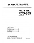 Сервисная инструкция Rotel RCD-855