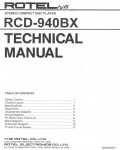 Сервисная инструкция Rotel RCD-940BX