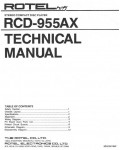 Сервисная инструкция Rotel RCD-955AX