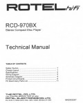 Сервисная инструкция Rotel RCD-970BX