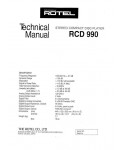 Сервисная инструкция Rotel RCD-990