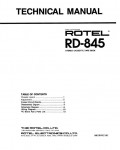 Сервисная инструкция Rotel RD-845