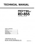 Сервисная инструкция Rotel RD-855