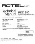 Сервисная инструкция Rotel RDD-980