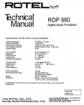 Сервисная инструкция Rotel RDP-980