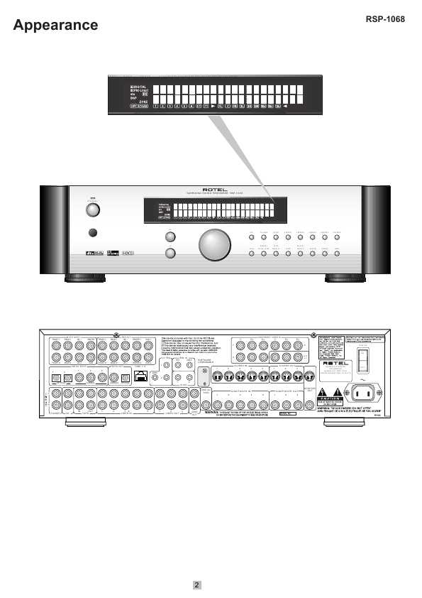 Сервисная инструкция Rotel RSP-1068