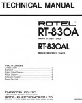 Сервисная инструкция Rotel RT-830A, RT-830AL