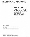 Сервисная инструкция Rotel RT-850A RT-850AL