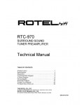 Сервисная инструкция Rotel RTC-970