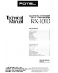 Сервисная инструкция Rotel RX-1010