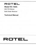 Сервисная инструкция Rotel RX-150A