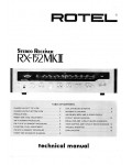 Сервисная инструкция Rotel RX-152MKII