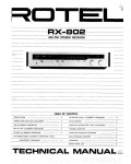 Сервисная инструкция Rotel RX-802