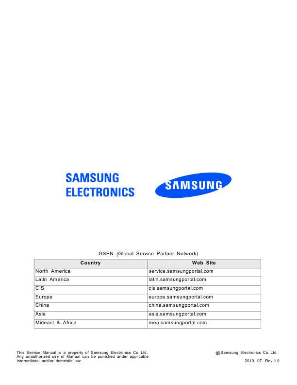 Сервисная инструкция Samsung GT-B7350