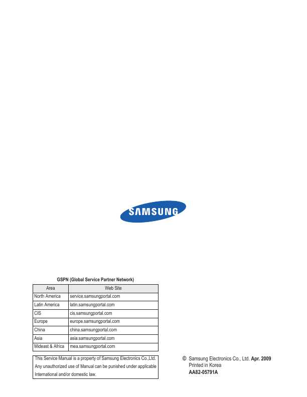 Сервисная инструкция Samsung PS-42B430P2, F65A NO-SCHEM