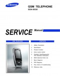 Сервисная инструкция Samsung SGH-E830
