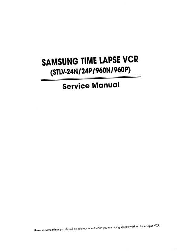 Сервисная инструкция Samsung STLV-24N, STLV-24P, 960N, 960P