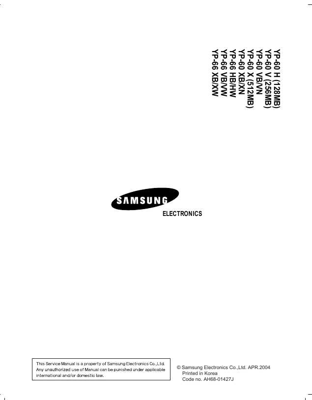 Сервисная инструкция Samsung YP-66
