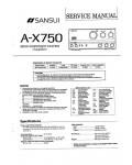 Сервисная инструкция Sansui A-X750