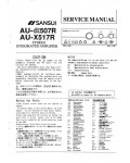 Сервисная инструкция Sansui AU-A507R, AU-X517R