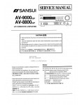 Сервисная инструкция Sansui AV-8800DSP, AV-9000DSP