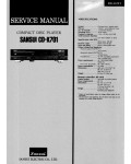 Сервисная инструкция Sansui CD-X701