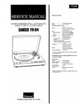 Сервисная инструкция Sansui FR-D4