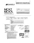 Сервисная инструкция Sansui MC-X7, MC-X7L
