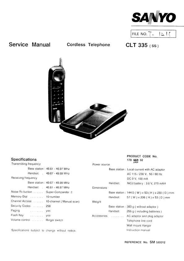 Сервисная инструкция Sanyo CLT-335