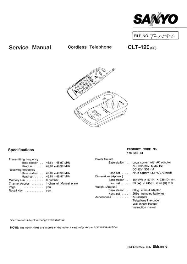 Сервисная инструкция Sanyo CLT-420