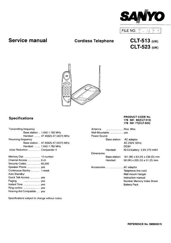 Сервисная инструкция Sanyo CLT-513, CLT-523