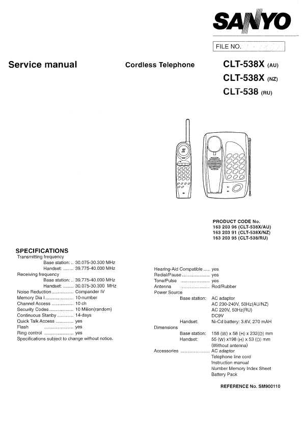 Сервисная инструкция Sanyo CLT-538