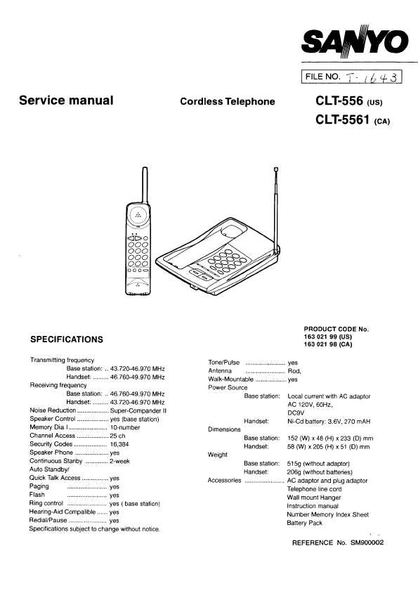 Сервисная инструкция Sanyo CLT-556, CLT-5561