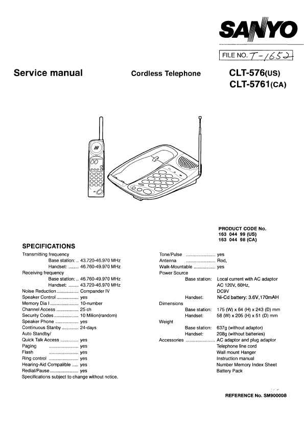 Сервисная инструкция Sanyo CLT-576, CLT-5761