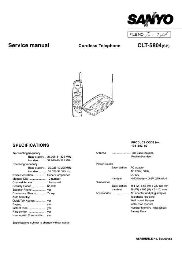 Сервисная инструкция Sanyo CLT-5804