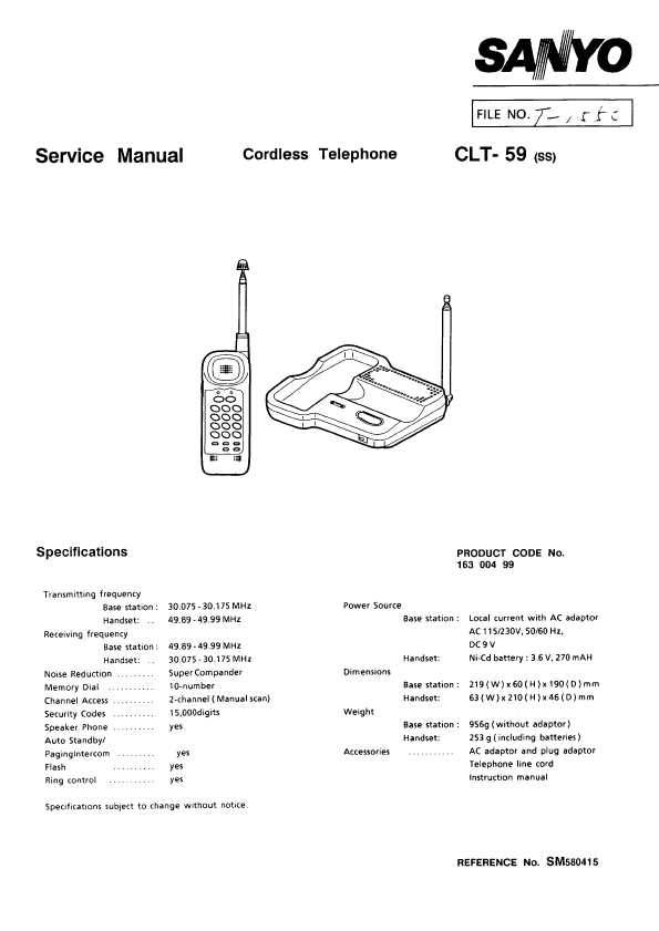 Сервисная инструкция Sanyo CLT-59