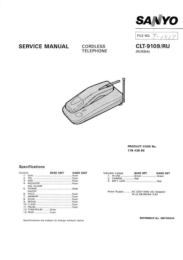 Сервисная инструкция Sanyo CLT-9109